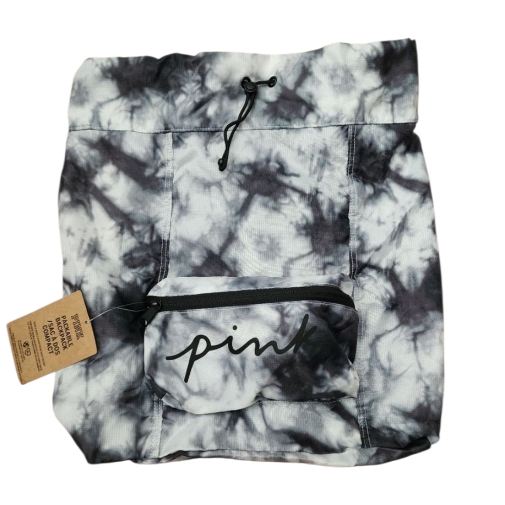 Victoria's Secret PINK tie dye packable drawstring backpack fanny pack